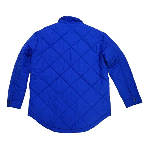 AMERICAN EAGLE Quilted Vibrant Blue Designer Puffer Parka Jacket Womens Small - Picture 3 of 5